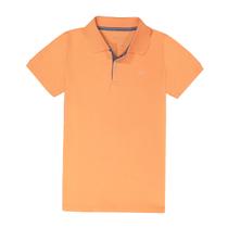 Camisa Polo Infantil Ogochi Essencial Piquet Laranja