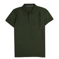 Camisa Polo Infantil Ogochi Essencial Piquet Verde Militar