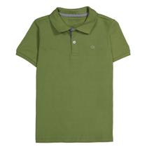 Camisa Polo Infantil Ogochi Essencial Piquet Verde Militar