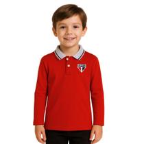 Camisa Polo Infantil São Paulo Manga Longa Oficial Camisa Polo Infantil São Paulo Manga Longa Oficial