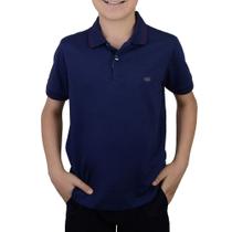 Camisa Polo Infanto Juvenil Masculina Applicato Azul Navy