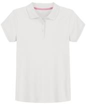 Camisa polo IZOD Girls School Uniforme de manga curta, branca, tamanho 4