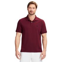 Camisa Polo IZOD para Hombre de Manga Corta en Terciopelo Burdeos