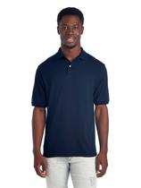 Camisa polo Jerzees SpotShield para homens tamanho L, cor azul marinho