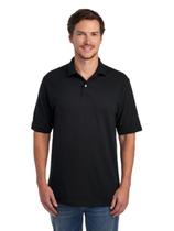 Camisa polo Jerzees SpotShield resistente a manchas Masculina preta