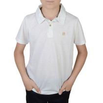 Camisa Polo Juvenil Masculina Applicato Piquet Linho Bege