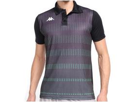 Camisa Polo Kappa Donatello Manga Curta Preta
