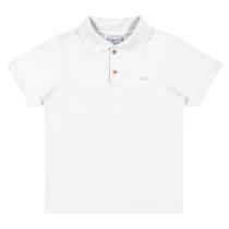 Camisa Polo Lisa em Algodão Menino Angerô Branca