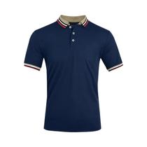 Camisa Polo Listrada De Algodão Respirável Para O Verão Masculina Casual Para Escritório E Negócios