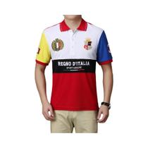 Camisa Polo Luxuosa Masculina Bordada Em Algodão Puro Design Italiano De Alta Qualidade