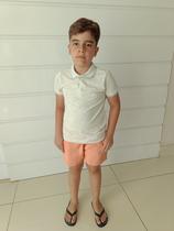 Camisa Polo M Curta Masculina Ogochi Infantil Casual Slim
