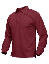 Camisa polo MAGCOMSEN de manga comprida para homens de secagem rápida Camisa polo MAGCOMSEN de manga comprida para homens de secagem rápida