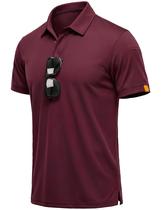 Camisa polo MAGCOMSEN para homens, manga curta, modelagem seca, polos de golfe