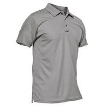 Camisa polo MAGCOMSEN Quick Dry para homens cinza claro tamanho M