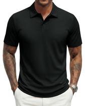 Camisa polo MAGNIVIT Quick Dry UPF 80+ Masculina preta Camisa polo MAGNIVIT Quick Dry UPF 80+ Masculina preta