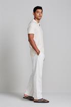 Camisa Polo Malha Canelada Slim Fit - Bege Areia Camisa Polo Malha Canelada Slim Fit - Bege Areia