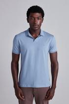 Camisa Polo Malha Slim Fit - Azul Acinzentado Camisa Polo Malha Slim Fit - Azul Acinzentado
