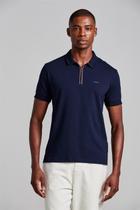 Camisa Polo Malha Slim Fit - Azul Marinho Camisa Polo Malha Slim Fit - Azul Marinho