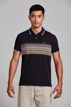 Camisa Polo Malha Slim Fit - Preto