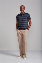 Camisa Polo Malha Slim Fit - Verde Floresta / Azul Marinho Camisa Polo Malha Slim Fit - Verde Floresta / Azul Marinho