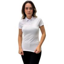 Camisa Polo Malwee Manga Curta com Botão Feminina