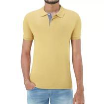 Camisa Polo Manga Curta Masculina 007001001 Slim Ogochi Amarela Camisa Polo Manga Curta Masculina 007001001 Slim Ogochi Amarela