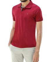 Camisa Polo Manga Curta Masculina 007490001 Slim Ogochi Bordo