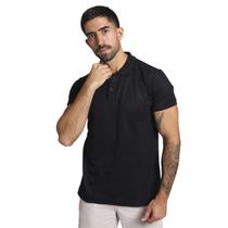 Camisa Polo Manga Curta Slim Masculina Algodão