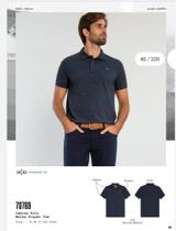 Camisa polo manga marinho medim