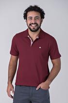 Camisa polo marsala 100% algodão