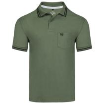 Camisa Polo Masc Básica Meia Malha C Bolso Vilejack VMGP0110