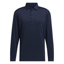 Camisa polo masculina Adidas Standard de manga comprida Collegiate Navy