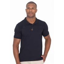 Camisa Polo Masculina Algodão Detalhe Ombro Casual Slim