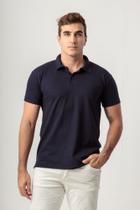 Camisa polo masculina azul marinho