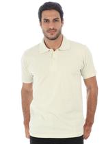 Camisa Polo Masculina Básica Algodão Lisa Conforto Palha