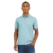 Camisa polo masculina de algodão macio DKNY, ajuste moderno, secagem rápida