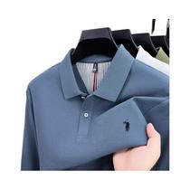 Camisa POLO Masculina De Algodão Para Outono E Inverno, Manga Longa, Moda Esportiva, Bordada, Casual