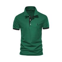 Camisa Polo Masculina de Manga Curta - Bordada com Girafa - Casual e para Negócios