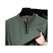 Camisa Polo Masculina De Manga Curta Com Zíper, Em Seda Gelada, Respirável, Coleção Verão 2025, Camisa Polo Masculina De Manga Curta Com Zíper, Em Seda Gelada, Respirável, Coleção Verão 2025,