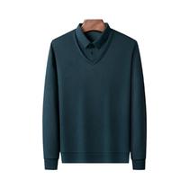 Camisa Polo Masculina De Manga Longa Em Cor Sólida Casual Fashion Versátil Para Todas as Estações