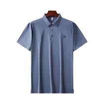 Camisa Polo Masculina de Seda Gel - Manga Curta, Respirável e Moderna Camisa Polo Masculina de Seda Gel - Manga Curta, Respirável e Moderna