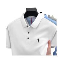 Camisa Polo Masculina De Verão 100% Algodão Manga Curta Marca De Alto Padrão Com Bordado De Pônei