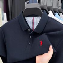 Camisa Polo Masculina De Verão 100% Algodão Manga Curta Paul Original Com Bordado De Pônei, T-Shirt