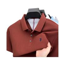 Camisa Polo Masculina De Verão 100% Algodão Manga Curta Paul Original Com Bordado De Pônei, T-Shirt