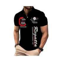 Camisa Polo Masculina De Verão 2025 Com Manga Curta, Casual E Confortável, Estampa De Letras Em 3D