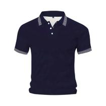 Camisa Polo Masculina De Verão Casual, Fashionável, Macia E Respirável Com Estampa Listrada 3D Camisa Polo Masculina De Verão Casual, Fashionável, Macia E Respirável Com Estampa Listrada 3D