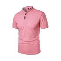 Camisa Polo Masculina De Verão De Manga Curta Respirável Solta Cor Sólida Leve Camiseta Básica