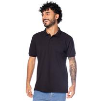 Camisa Polo Masculina Dixie Malha Piquet Preto Camisa Polo Masculina Dixie Malha Piquet Preto