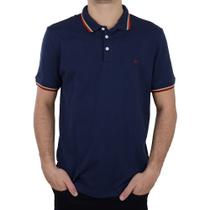 Camisa Polo Masculina Docthos Slim Piquet Marinho - 1190