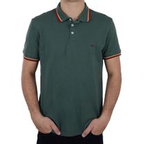 Camisa Polo Masculina Docthos Slim Piquet Verde - 1190